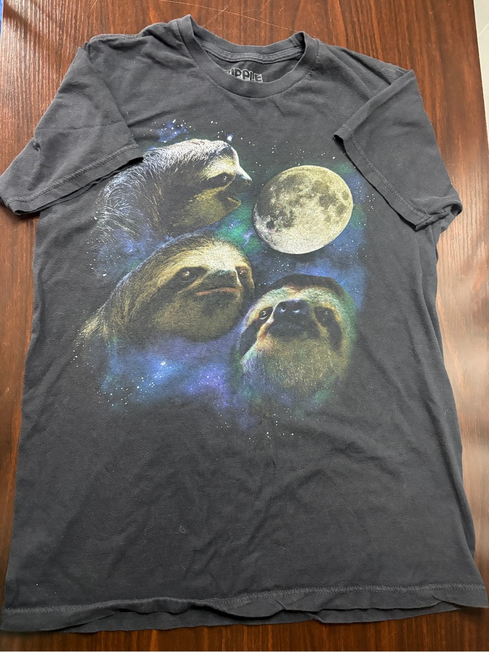 Ripple Junction Sloth Space Moon Graphic Tee Men’s M